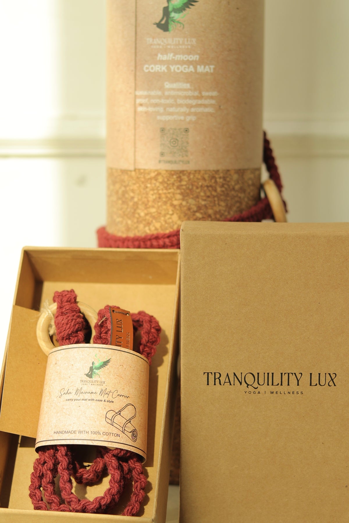 Autumn Berry Macrame Mat Carrier