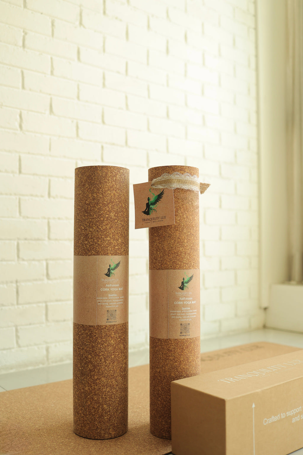 TPE Cork Yoga Mat Couple Bundle