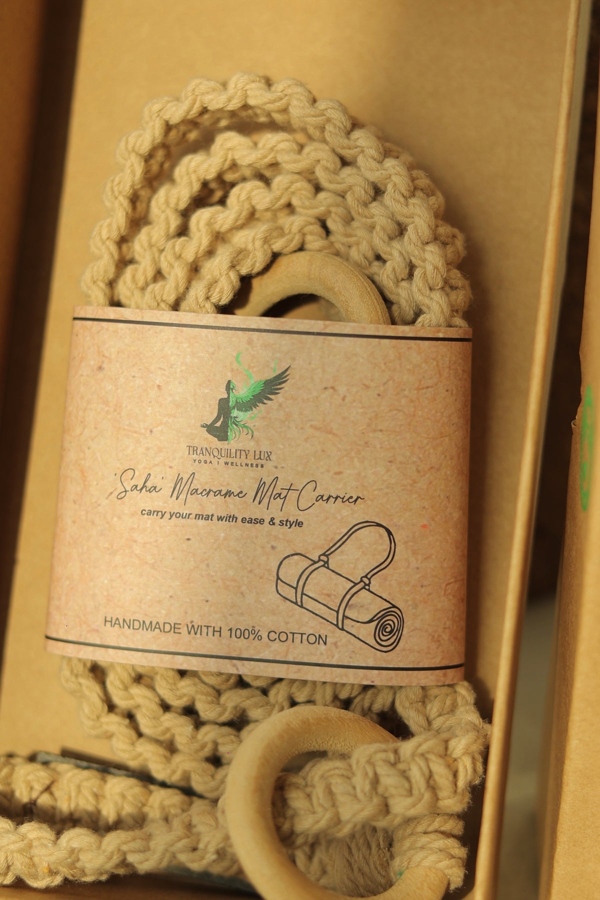 Fallen Acorn Macrame Mat Carrier