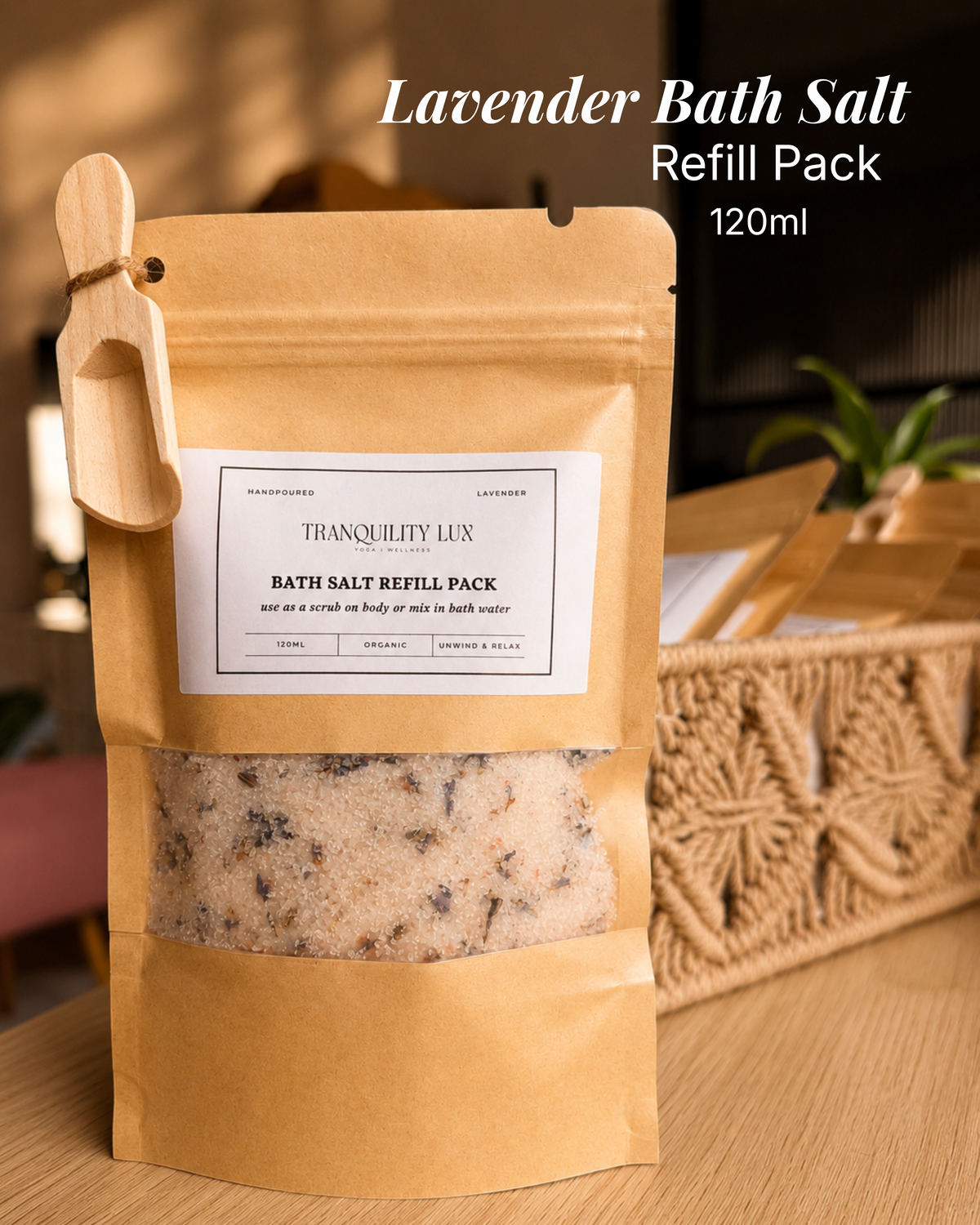 Lavender Bath Salt Refill Pack (120ml)