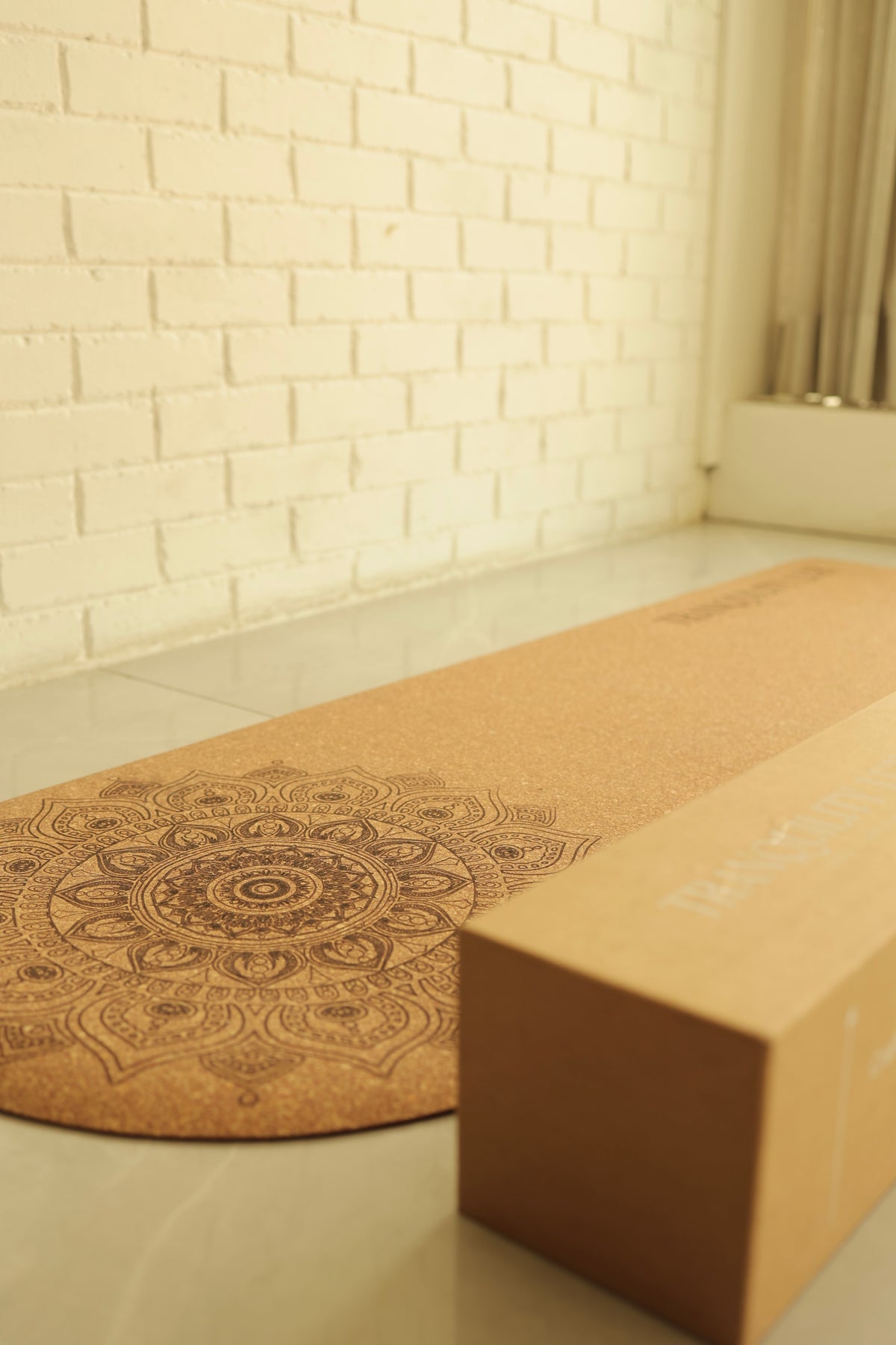 Mandala Flow Cork Yoga Mat - TPE Base