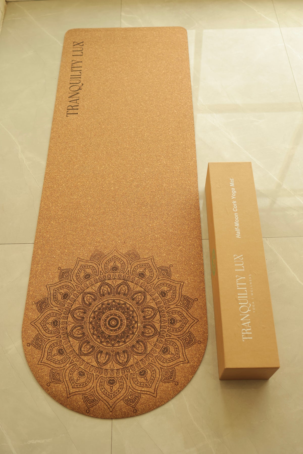 Mandala Flow Cork Yoga Mat - TPE Base