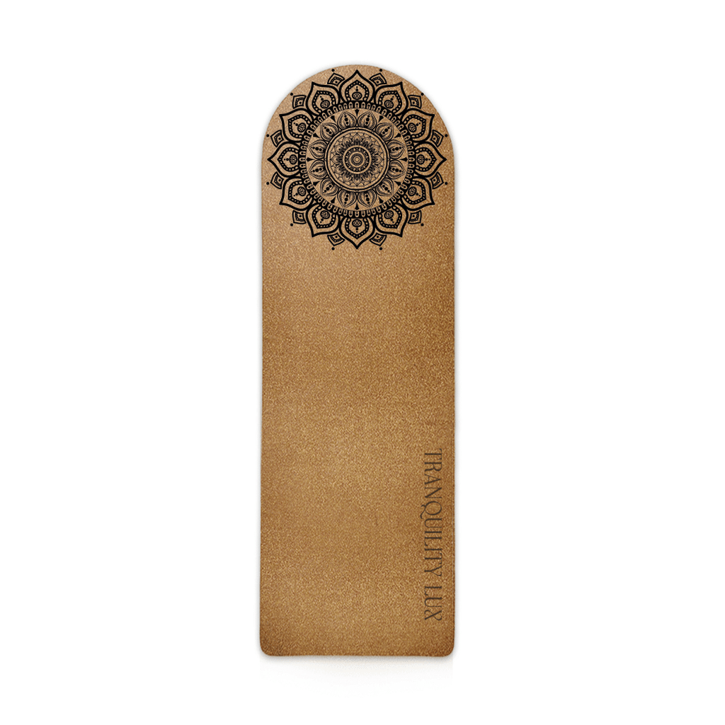 Mandala Flow Cork Yoga Mat - TPE Base