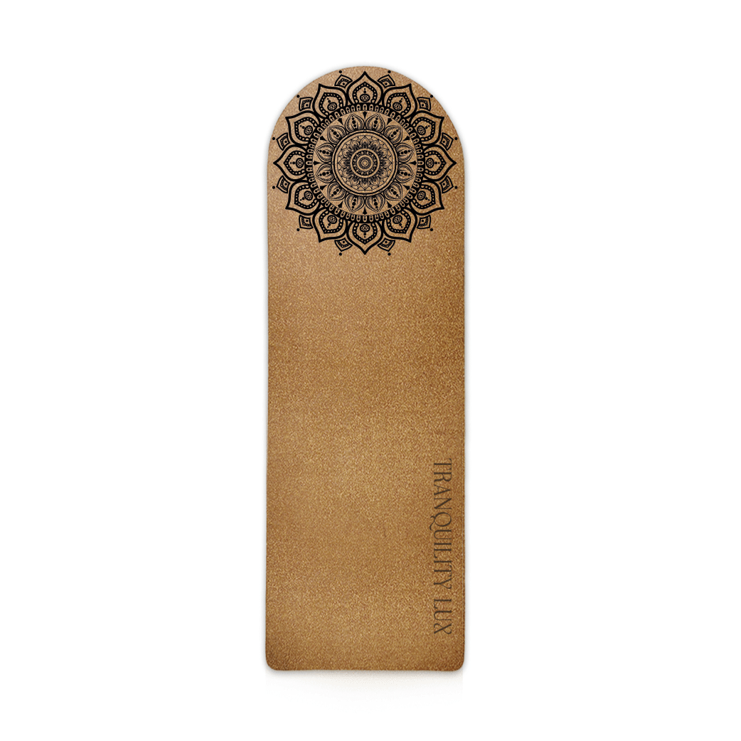 Mandala Flow Cork Yoga Mat - TPE Base
