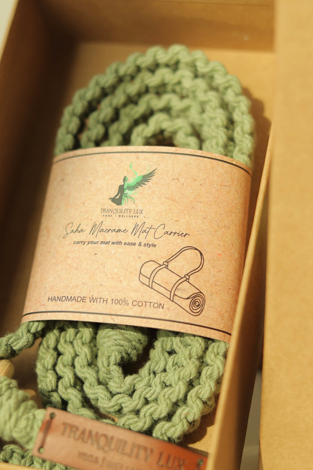 Pine Moss Macrame Mat Carrier