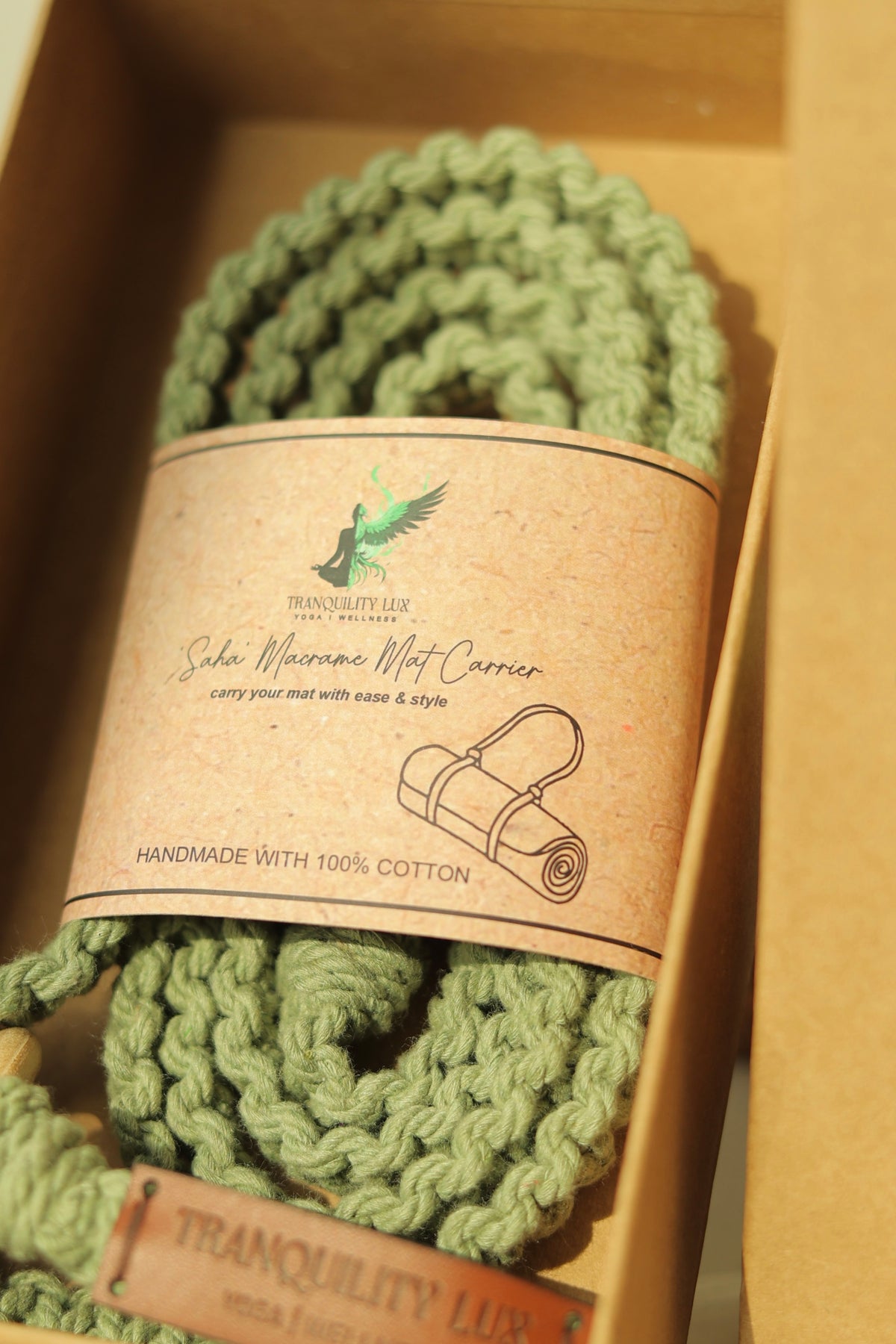 Pine Moss Macrame Mat Carrier