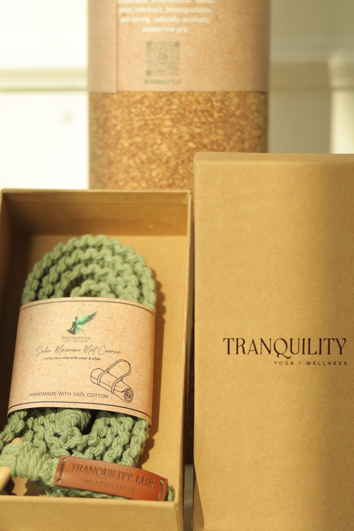 Pine Moss Macrame Mat Carrier